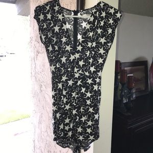 Black & White Star Romper
